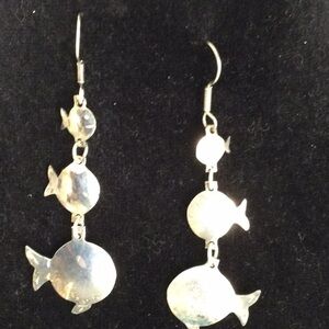 Silver Fish Earrings